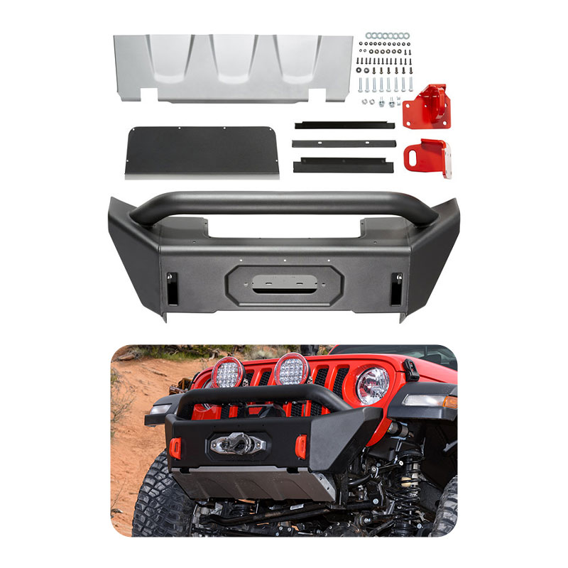 Winch Bumper Mount Plate - Stalowy, krótki zderzak przedni typu bull
