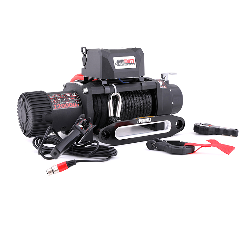 Winch 12000Lb Synthetic Rope - Wciągarka samochodowa 4x4 do terenowych pojazdów,