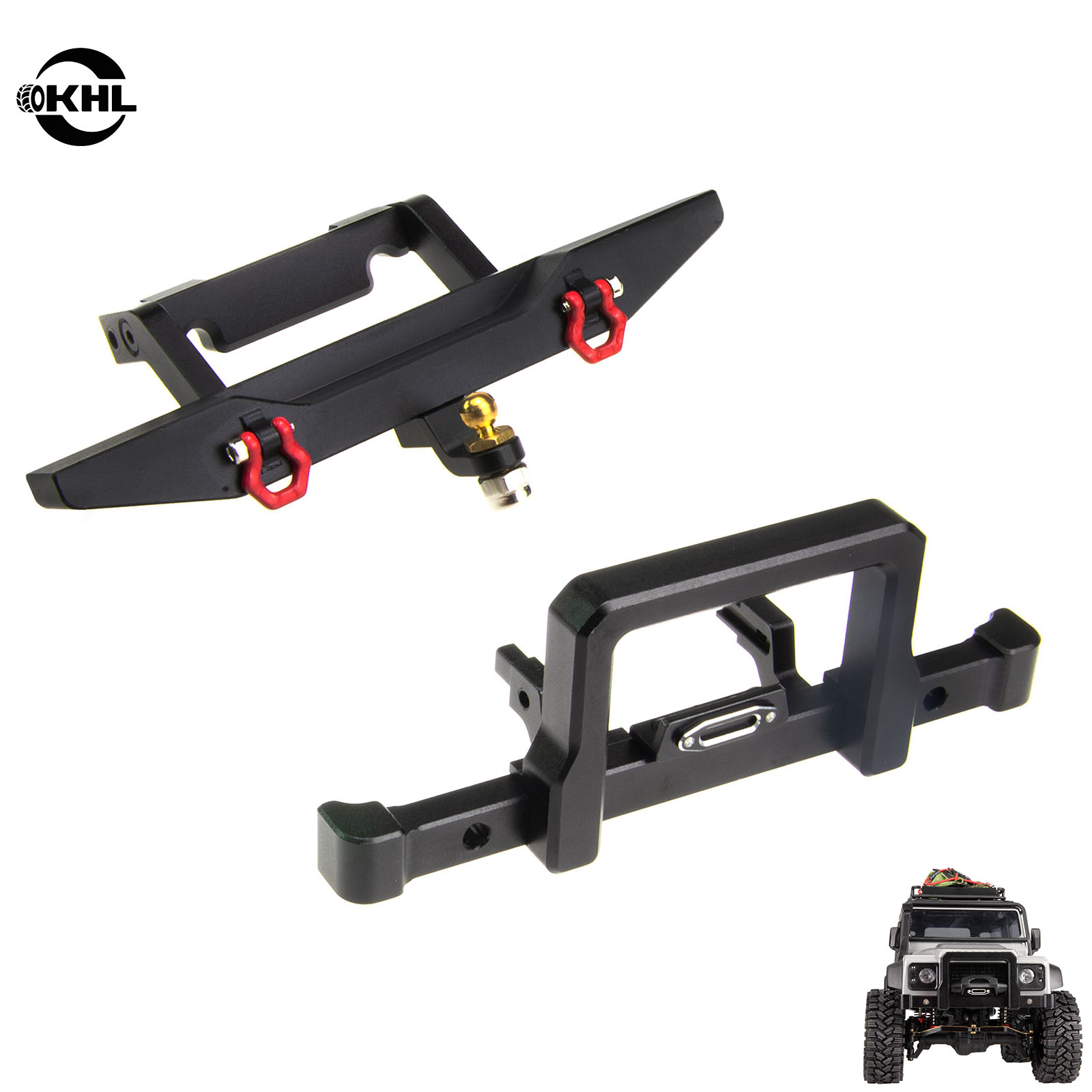 Winch Bumper Mount Plate - Zestaw klasycznych zderzaków OKHL CNC z