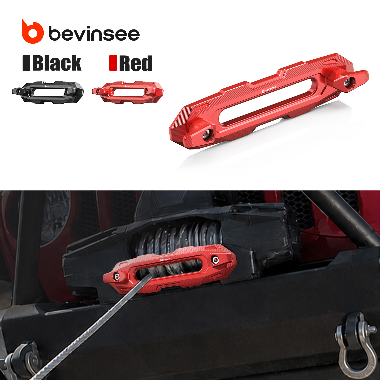 Winch Fairlead Hawse Aluminum - BEVINSEE 6061 Aluminiowa prowadnica liny z