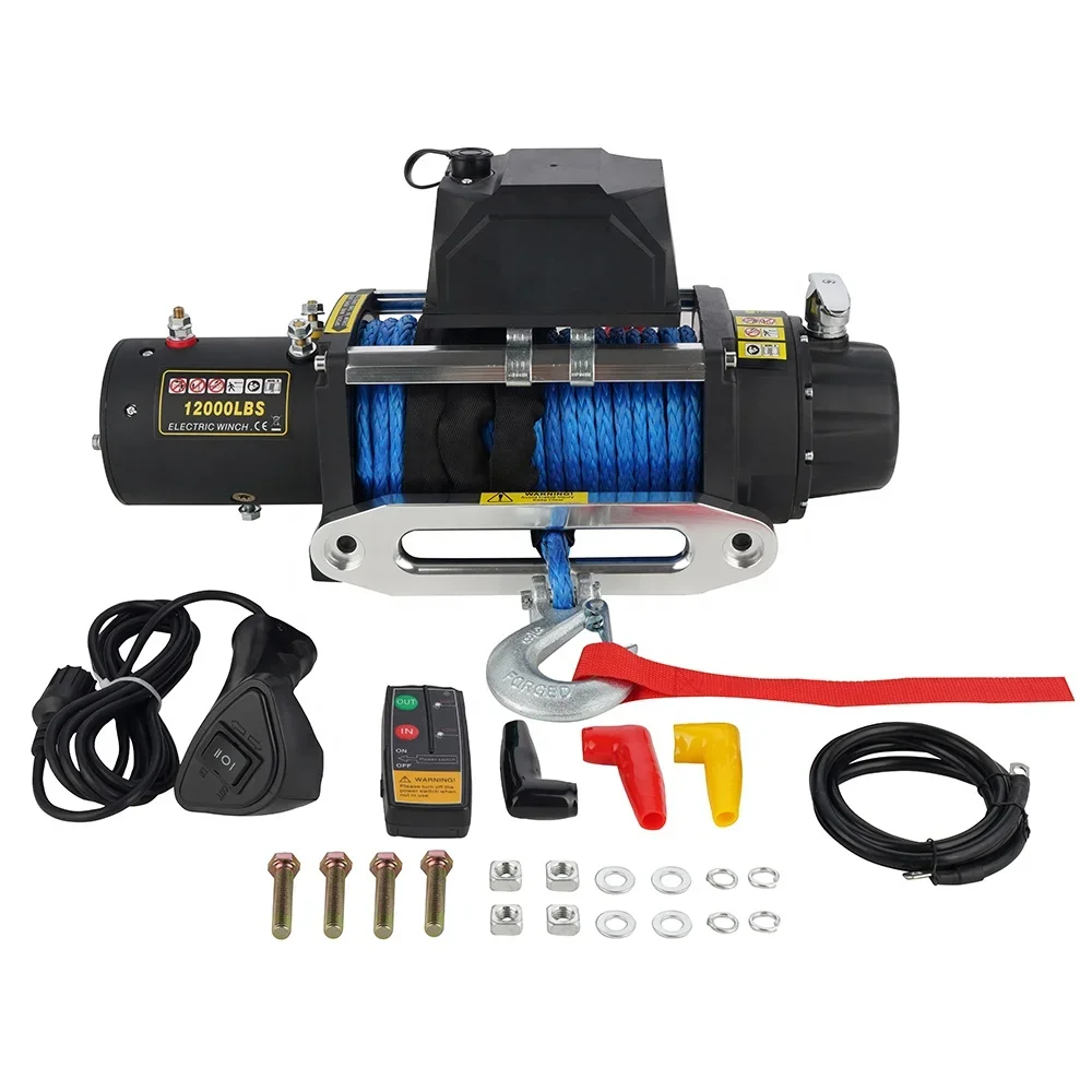 Winch 12000Lb Synthetic Rope - Wodoodporna wciągarka elektryczna IP 67 12000lb