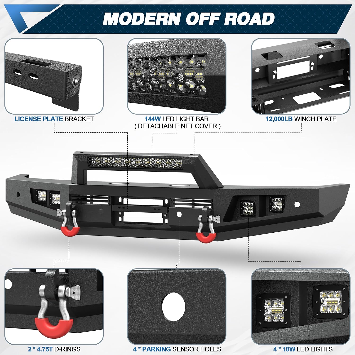 Przedni zderzak off-roadowy ty – Winch Bumper Mount Plate recenzja i cena
