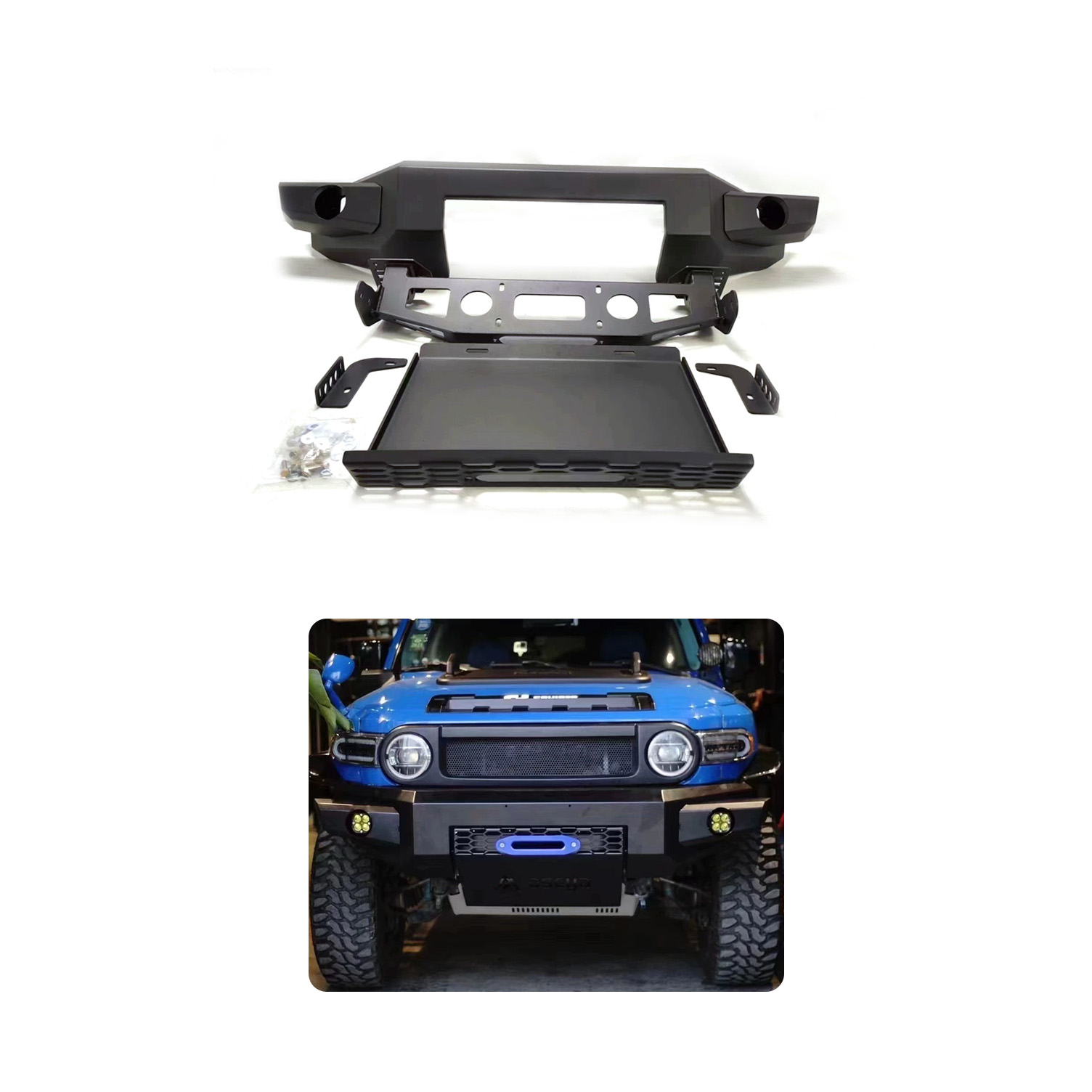 Teksturowany czarny przedni zd – Winch Bumper Mount Plate recenzja i cena
